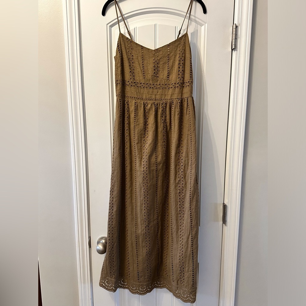 NWT! DELUC Masson Dress Brown Eyelet Size Small - Picture 4 of 13